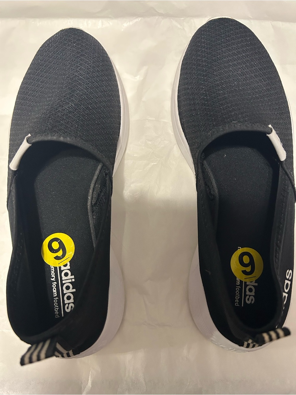 Adidas Womens Black Slip-On Sneakers